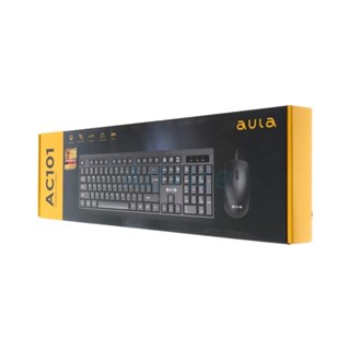 AULA 2IN1 USB KEYBOARD (คีย์บอร์ด) AC101 BLACK - A015481 - A…