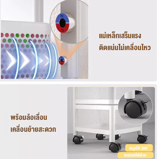BV ตะกร้าผักแบบหมุนได้ ชั้นวางของในครัว 3ชั้น4ชั้น5ชั้น ตะกร้าผลไม้ สีดำ/ สีขาว ชั้นวางของมีล้อ รถเข็นเข้ามุม ตู้เข้ามุม