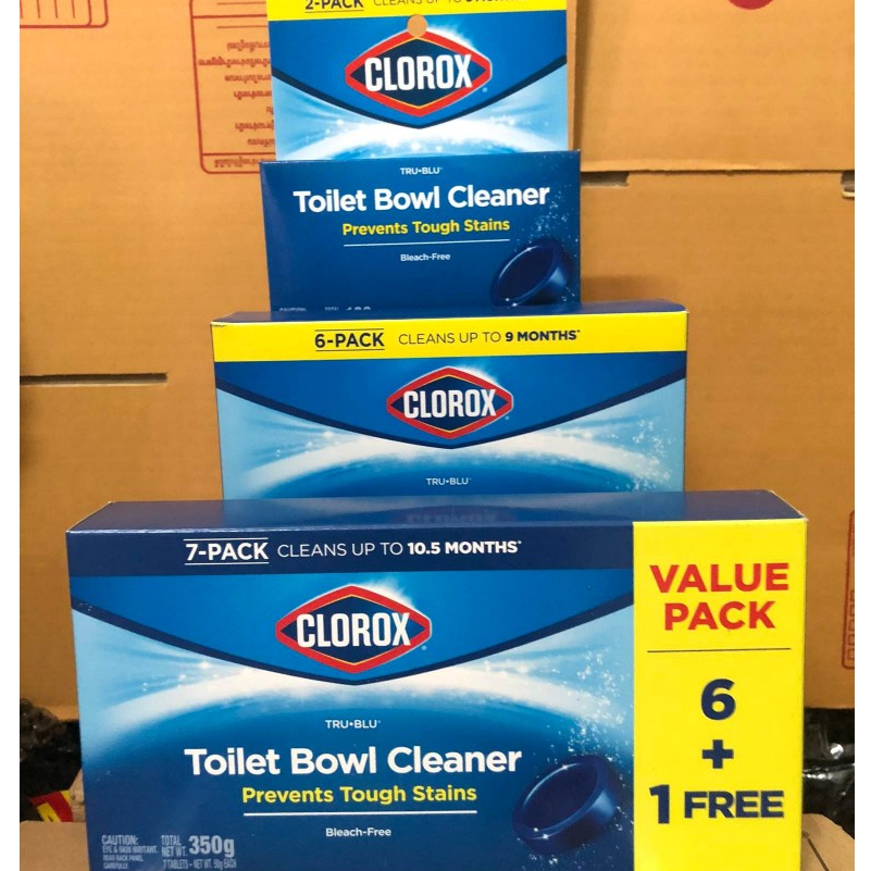 {พร้อมส่ง} Clorox ก้อนฟ้าทำความสะอาดชักโครกสีฟ้าสูตรแถบเหลือง 💢CLOROX Toliex Blowl Cleaner