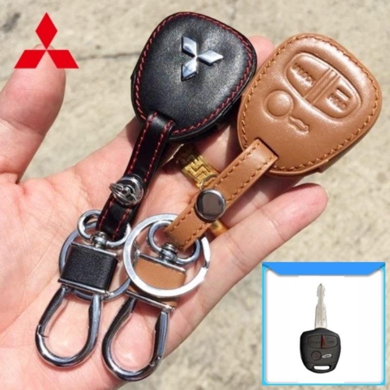 ซองหนัง ใส่กุญแจรีโมทรถยนต์ Mitsubishi สปซวากอน แบบดอกกุญแจ