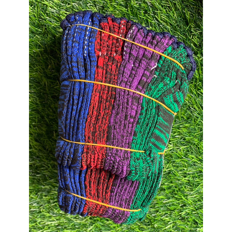 (ยกถุง 10 โหลราคาส่ง) ถุงมือไนล่อยอย่างดี ยกโหล12คู่ คละสี ถุงมือสั้นทำไร่ทำสวน ทำงานช่าง - รูปที่ 5