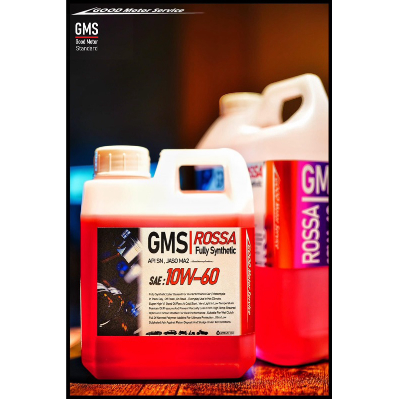GMS Rossa Fully Synthetic SAE 10W-60  API SN , JASO MA2