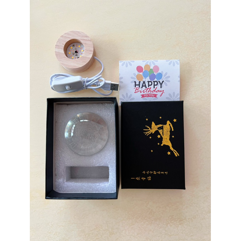 พร้อมส่ง  โคมไฟคริสตัล โคมไฟตกแต่งห้องนอน มีกล่องของขวัญ ให้ฟรี - รูปที่ 2