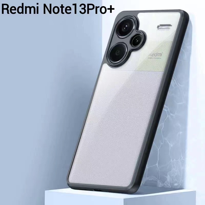 Poco X6 Pro 5G/Poco X6/Redmi Note13 Pro PlusเคสกันกระแทกขอบสีหลังใสRedmi Note13 5G/4G/Redmi Note13Pro/Redmi Note13Pro+5G