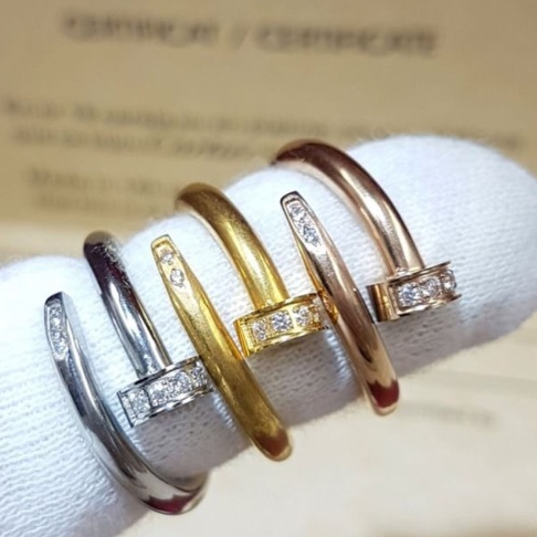 แหวนตะปู งานสแตนเลส ชุป 18K สวย ทน ไม่ลอกไม่ดำ พร้อมส่ง cat23