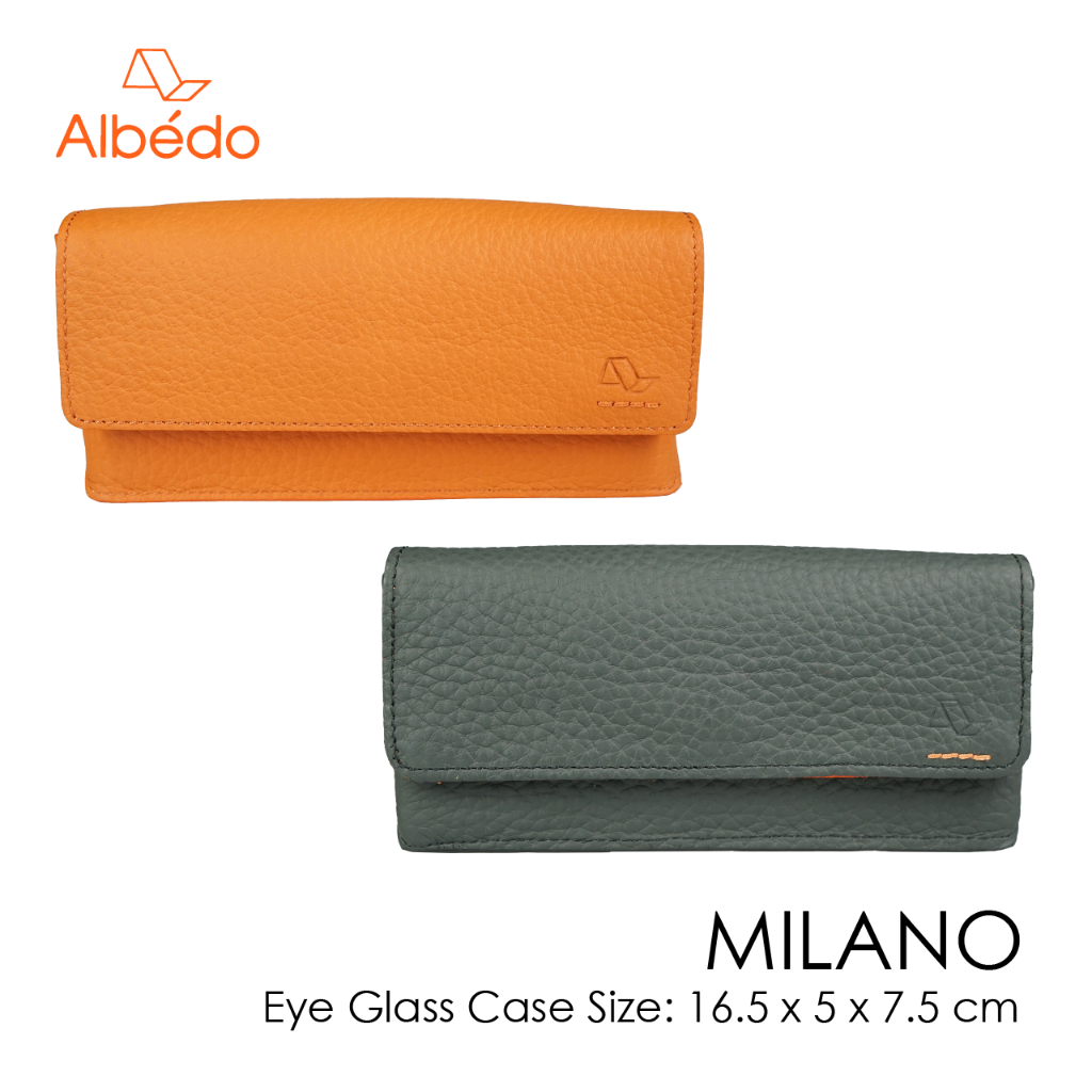 [Albedo] MILANO EYE GLASS CASE กล่องใส่แว่นตา หนังแท้ รุ่น MILANO - ABML01874/AB