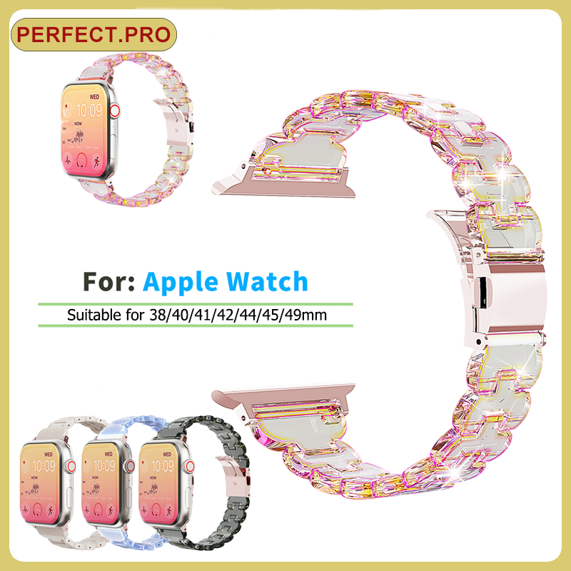 สายเรซิ่นเหมาะสำหรับ iwatch 11 10 9 8 7 6 SE 5 4 3 2 1 สาย PC 46มม 49มม 41 มม. 45 มม. 44 มม. 42 มม. 38 มม. 40 มม.