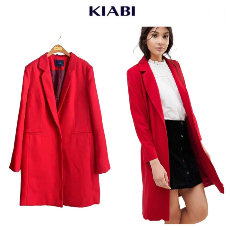 เสื้อโค้ท ไซส์ใหญ่พิเศษ Red Trench coat Extra size แบรนด์ KIABI (wy1179)