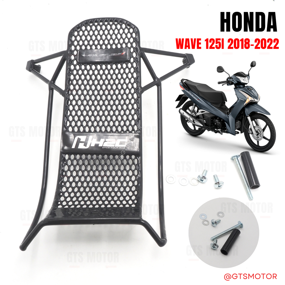 กันลาย เวฟ 125i LED ตัวแรก HONDA WAVE 125i led (รุ่นปี 2018-2022) แท้ศูนย์ ลายH2C พร้อมน็อตยึดและแหวนรอง ติดตั้งเองง่ายๆ