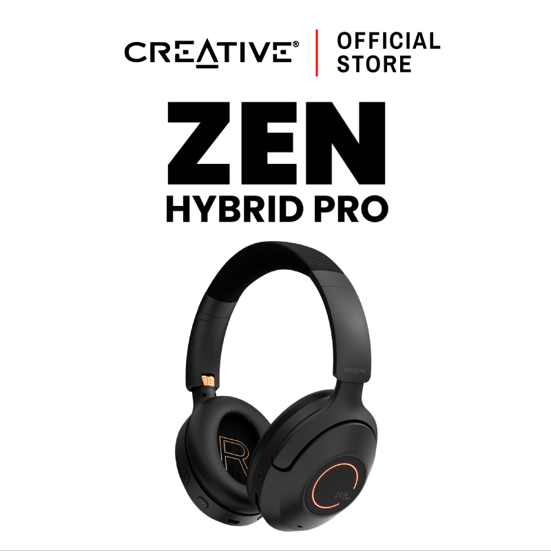 CREATIVE หูฟัง Zen Hybrid Pro หูฟังครอบหูไร้สายพร้อม Bluetooth® LE Audio