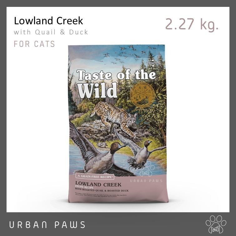 อาหารแมว Taste of The Wild - Lowland Creek สูตรนกกระทาย่างและเป็ดย่าง 2.27 Kg.