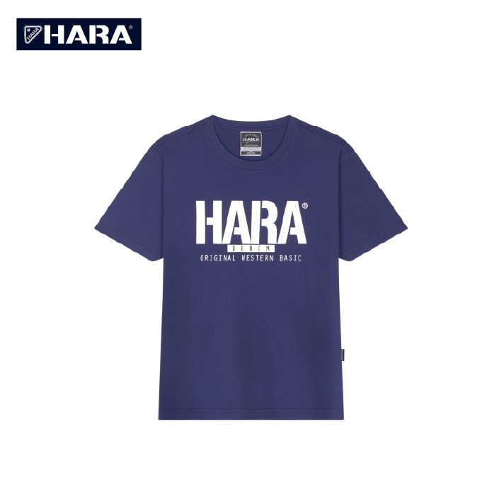 Hara เสื้อยืด Hara Classic สกรีนลายป้ายหนัง รุ่น HMTS-900401 (เลือกไซส์ได้)