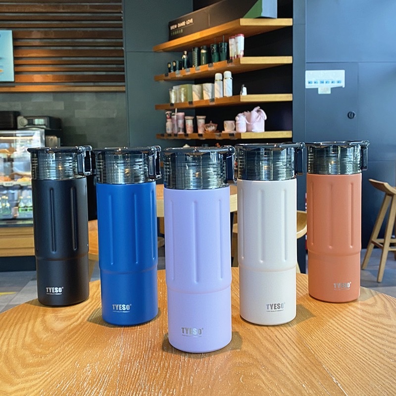 กระบอกน้ำ TYESO เเก้วกระติก480/600ml สแตนเลส304