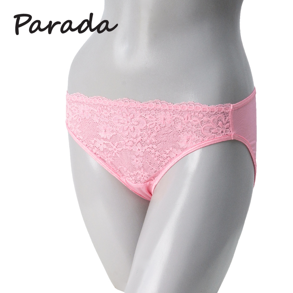 PARADA กางเกงชั้นใน ทรงBIKINI ผ้าไมโครเนื้อนุ่มแต่งลูกไม้ด้านหน้า รุ่น SV6B29