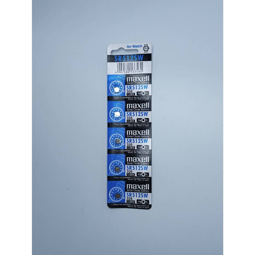 ถ่านกระดุม ถ่านนาฬิกา SR512SW 335/1.55V sr 512 sw Maxell Calcuator Battery ถ่านกลม นาฟิกา เครื่องคิด