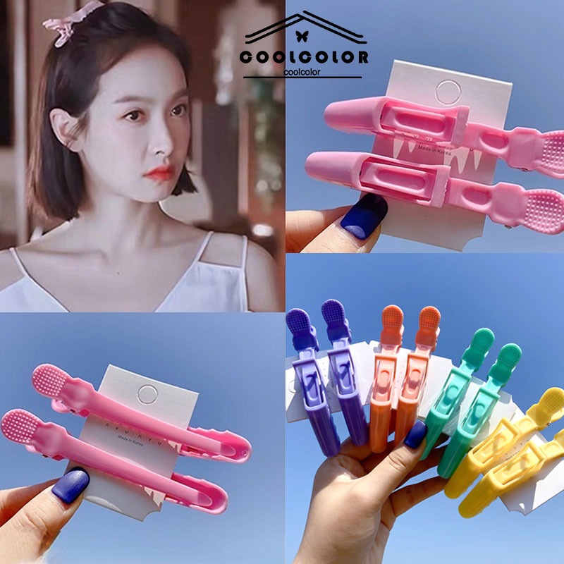 COD💖กิ๊บปากจระเข้หน้าม้าพลาสติกคลิปปากเป็ดผู้หญิงผู้ชายทรงผม ร้านตัดผม