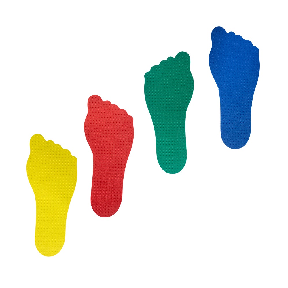 FBT แผ่นยางมาร์คเกอร์ แผ่นยาง สําหรับฝึกซ้อมฟุตบอล เทนนิส แบด ยิมแดนซ์ Marker for Kindergarten รูปเท้า รหัส 67459