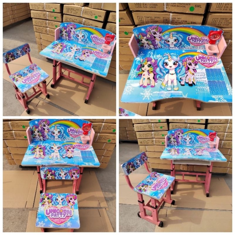 โต๊ะ + เก้าอี้ ชุดโต๊ะเอนกประสงค์ โต๊ะทำการบ้าน โต๊ะอ่านหนังสือ โต๊ะทานข้าว โต๊ะเด็ก โต๊ะเขียนหนังสือ โต๊ะนักเรียน - รูปที่ 2