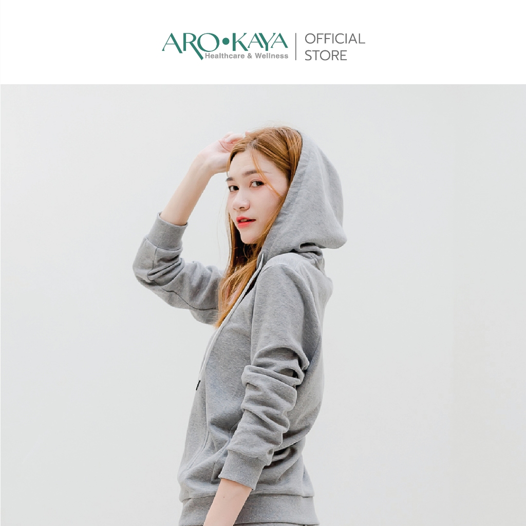 Arokaya Collagen Classic Hoodie เสื้อฮู้ดคอลลาเจน รุ่น AC3802 ราคา ถูกที่สุด ดีลบีเคเค แกลเลอรีภาพที่ 4
