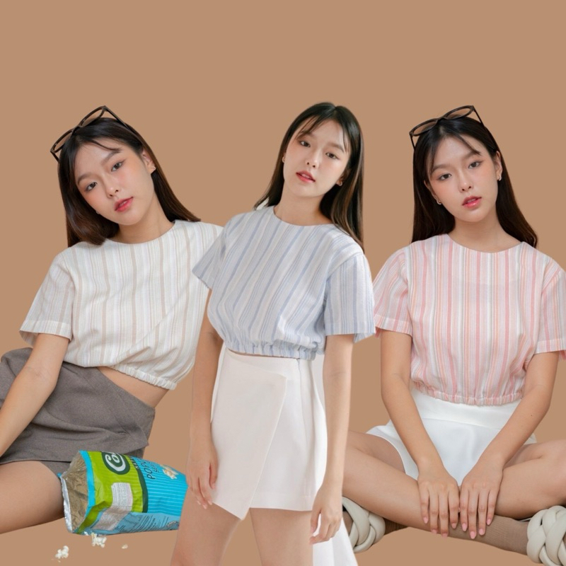 Horizon Top เสื้อแขนสั้น จั๊มเอว