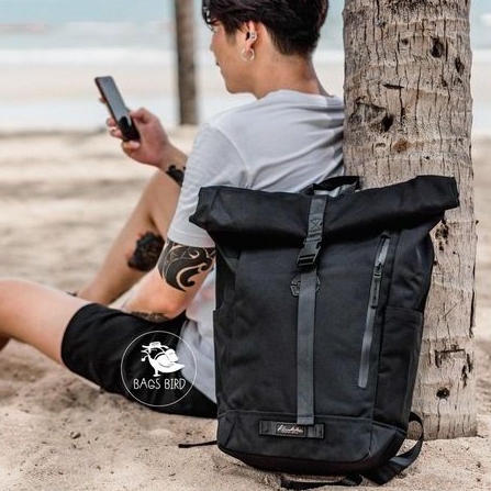 Bagsbird BM01 เป้สะพายหลังเคลือบกันน้ำ ซิปกันนํ้าช่องใส่โน๊ตบุ๊ครองรับ14 นิ้วขยายได้ 4นิ้ว