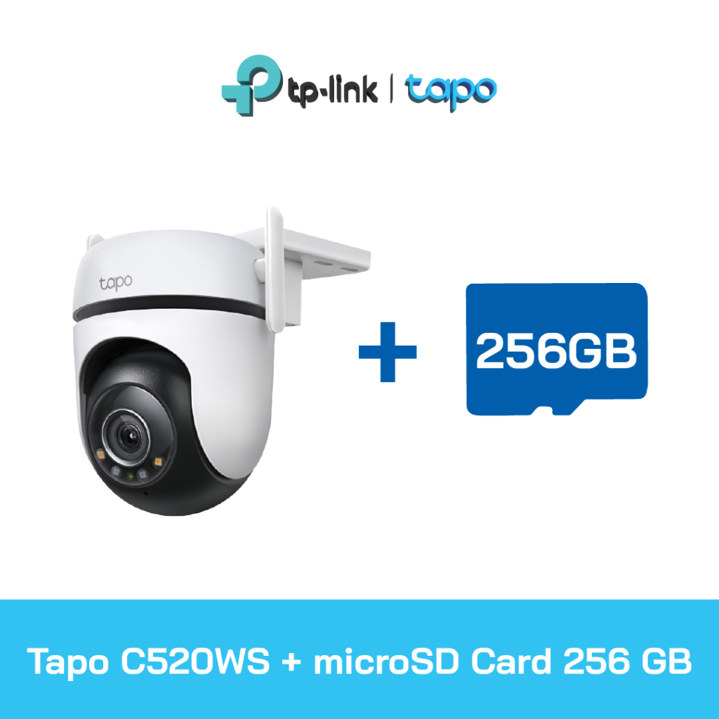 TP-LINK|TAPO กล้องวงจรปิด WIFI 4 ล้านพิกเซล รุ่น Tapo C520WS (เลือกหน่วยความจำได้)