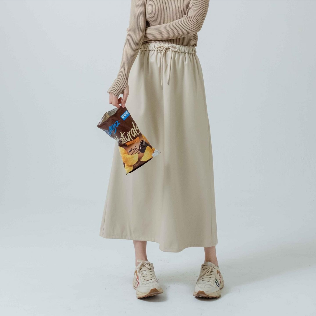 Kimmame - กระโปรง รุ่น Leather Skirt 3 สี