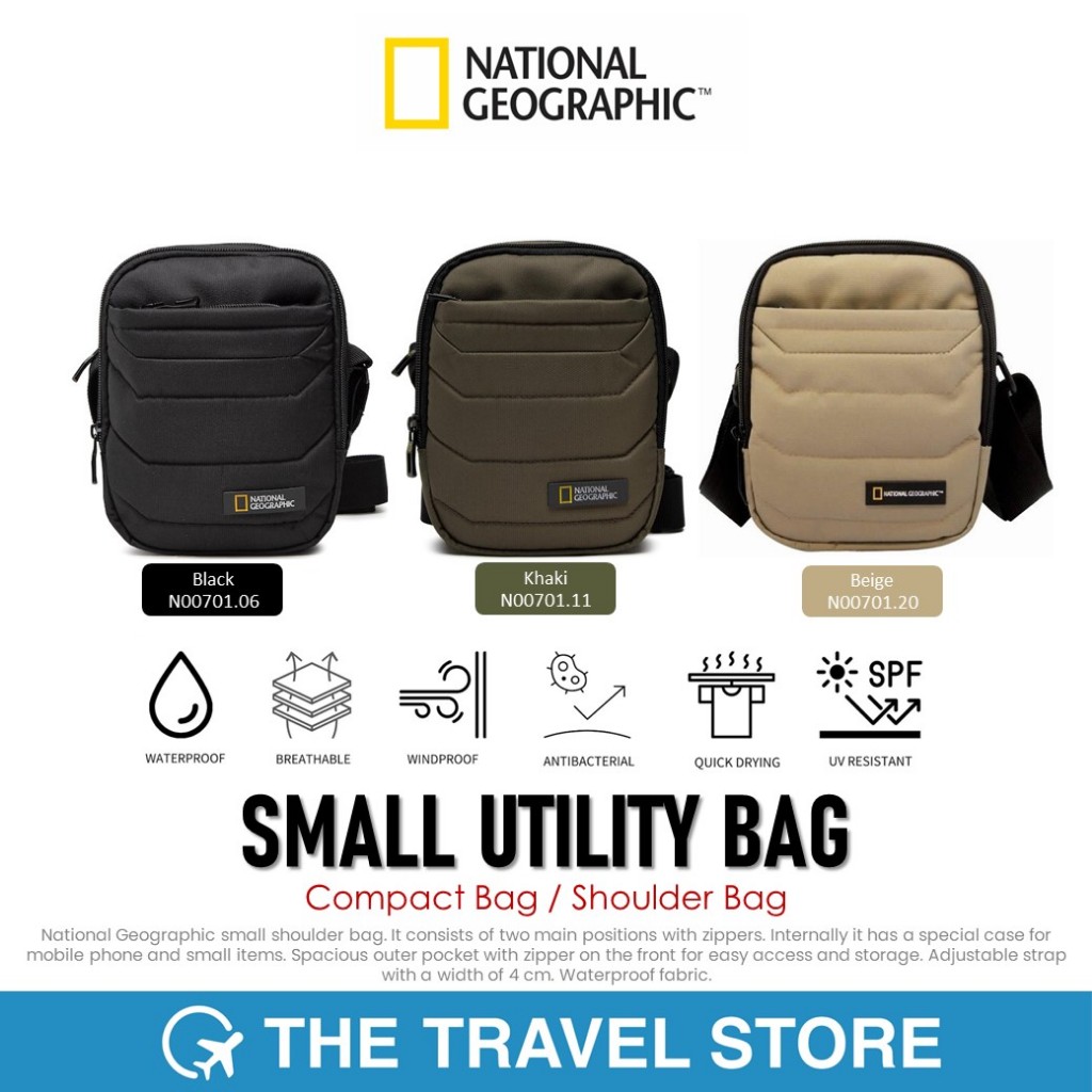 NATIONAL GEOGRAPHIC Small Utility Shoulder Bag [N00701] กระเป๋าสะพายข้าง
