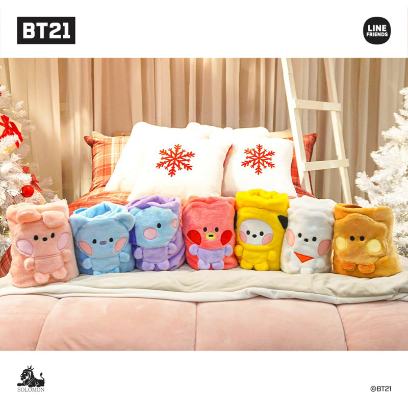 ✅พร้อมส่ง BT21 RJ minini BLANKET ผ้าห่ม🇯🇵
