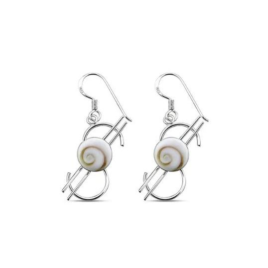 [พร้อมส่ง] Silver Dollar Sign Dangle Shiva Eye Earrings ต่างหูเงินแท้925 ห้อยระย้าเป็นตัวสัญลักษณ์ดอ