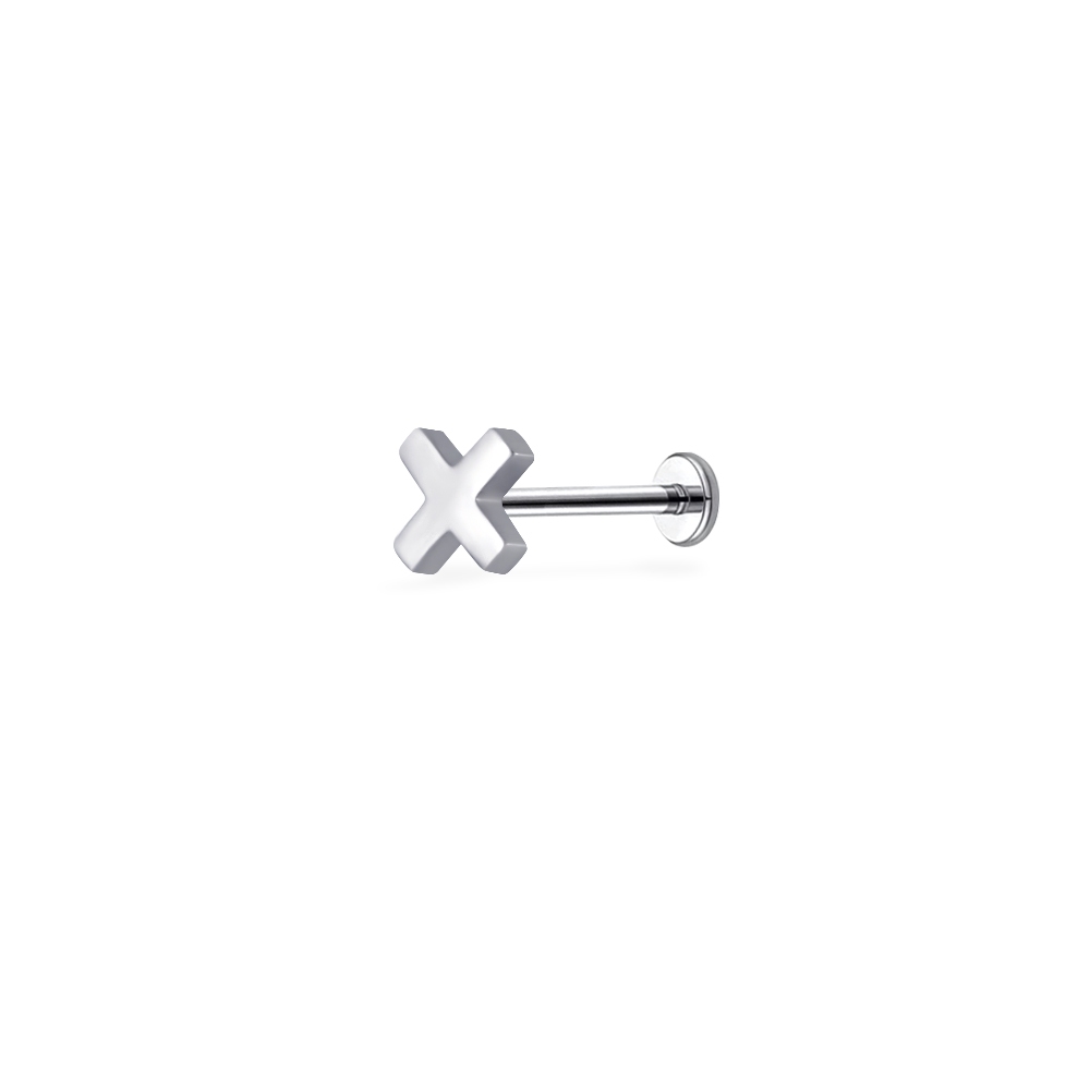 PiercingRoomByJay, จิว/ต่างหูแป้นแบน สำหรับผิวแพ้ง่าย X Plain Titanium Flat เกรดการแพทย์