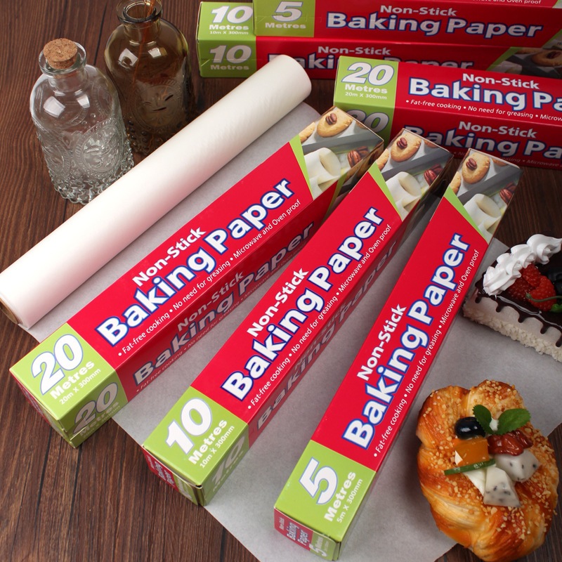 กระดาษไขรองอบกล่องแดง Baking Paper กว้าง 30cm ยาว 5เมตร, 10เมตร, 20เมตร