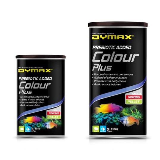 อาหารปลาทะเลและน้ำจืด แบบเม็ดจม Dymax Colour Plus คัลเลอร์ พลัส