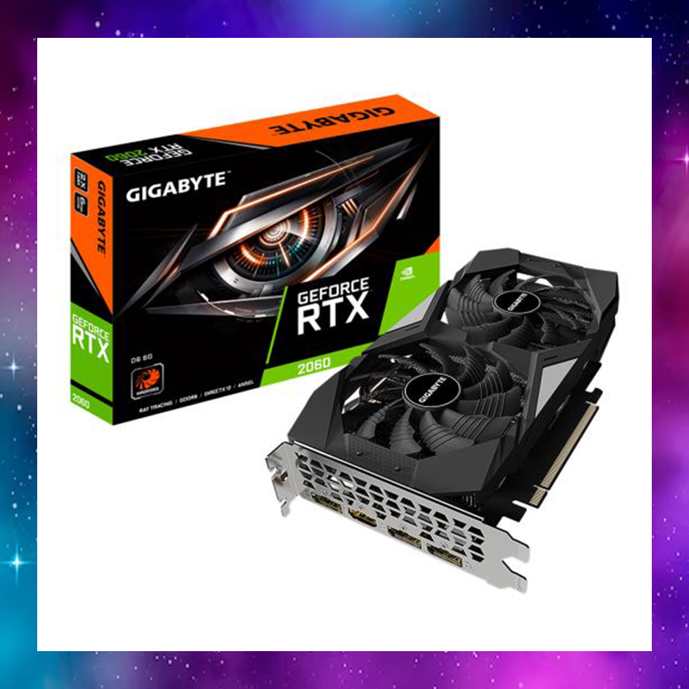 VGA (การ์ดแสดงผล) GIGABYTE GEFORCE RTX2060 2060 D6 6G - 6GB GDDR6 ใช้งานปกติ