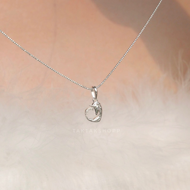 (ไม่รวมสร้อย) จี้และต่างหู Unicorn เงินแท้92.5% | Unicorn Cz S925