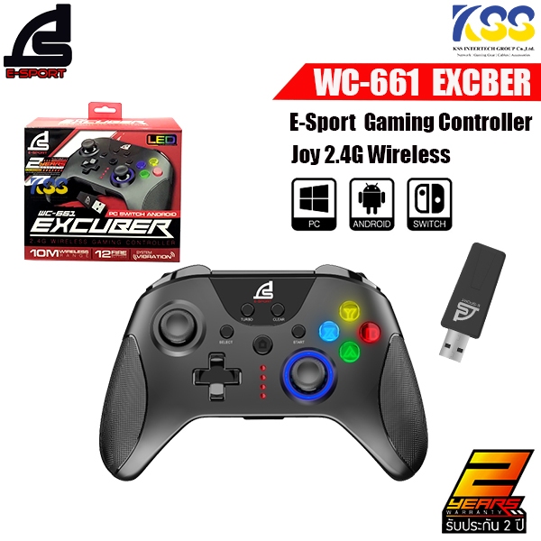 SIGNO WC-661 EXCUBER E-Sport 2.4G Wireless Gaming Controller  จอยเกมส์ไร้สาย  รับประกัน 2 ปี