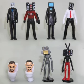โมเดลตุ๊กตาฟิกเกอร์ Skibidi Toilet Action Figure Speakerman TV Man Monitor Man ของเล่นสําหรับเด็กเก็บสะสม
