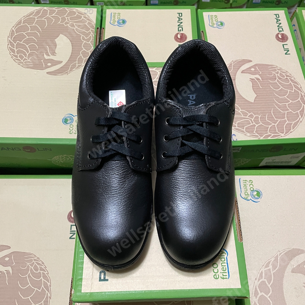 [เก็บโค้ด ลด 30%] PANGOLIN รองเท้าเซฟตี้  รุ่น 9501R สีดำ แพนโกลิน หัวเหล็กกันกระแทก รองเท้านิรภัย