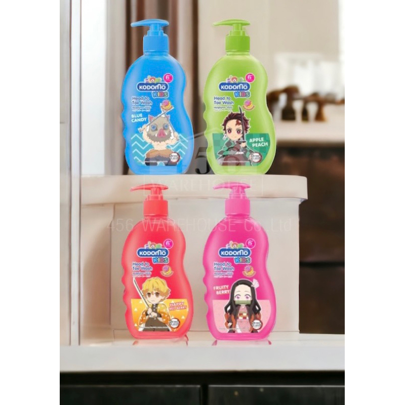 โคโดโมแชมพูสบู่เหลว 400มล.KODOMO Shampoo and shower cream HEAD TO TOE KIDS 1 ขวด