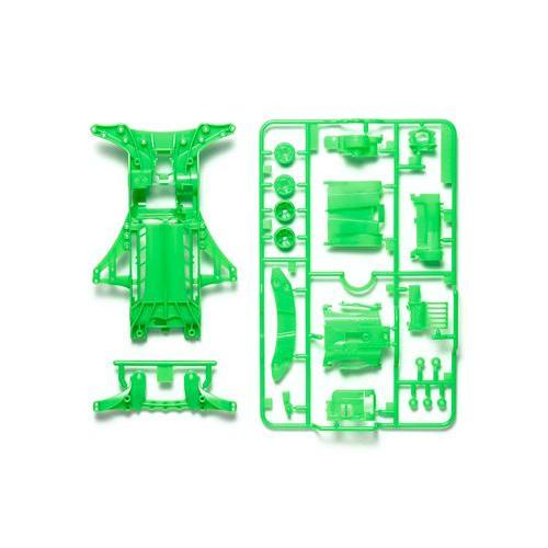 โครง FMA "สีเขียว" ชิ้นส่วนมีหลุดแผง Tamiya 95476 - FM-A Fluoresent-Color Chassis Set (Green)