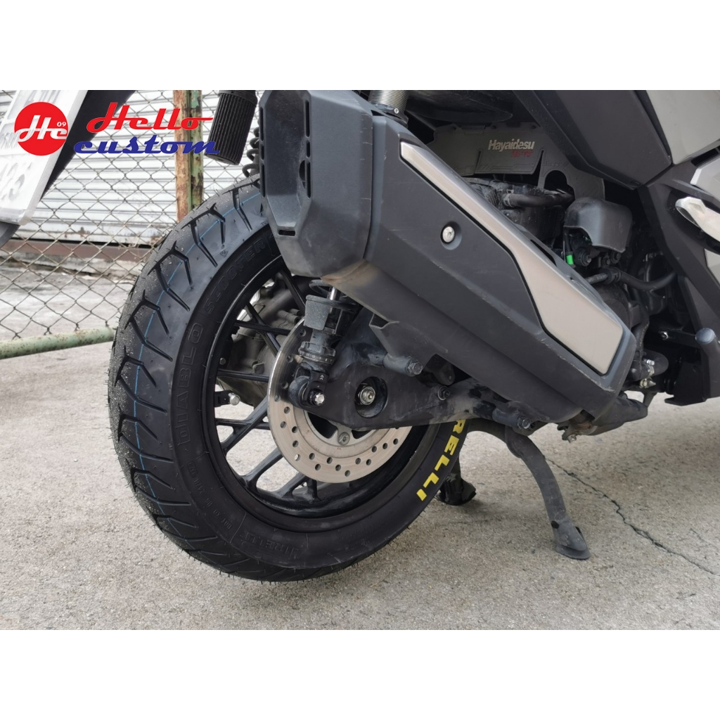 ยาง Pirelli DIABLO หน้า+หลัง ขนาด F 120/70-15 /// R 140/70-14 สำหรับ Forza300-350 / xmax300 / ADV350