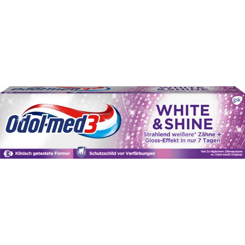 ยาสีฟัน Odol-med3 สูตร White & Shine ขนาด 75 ml