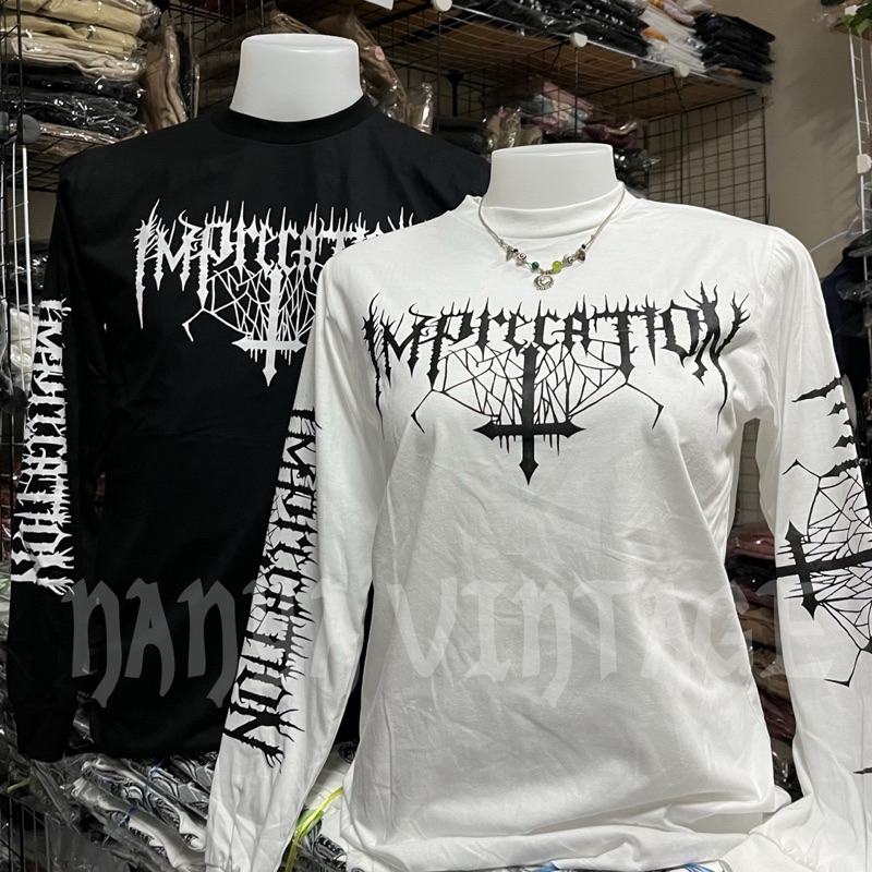 เสื้อวินเทจแขนยาว ลายimplication ลายหนาม ลายฮิต