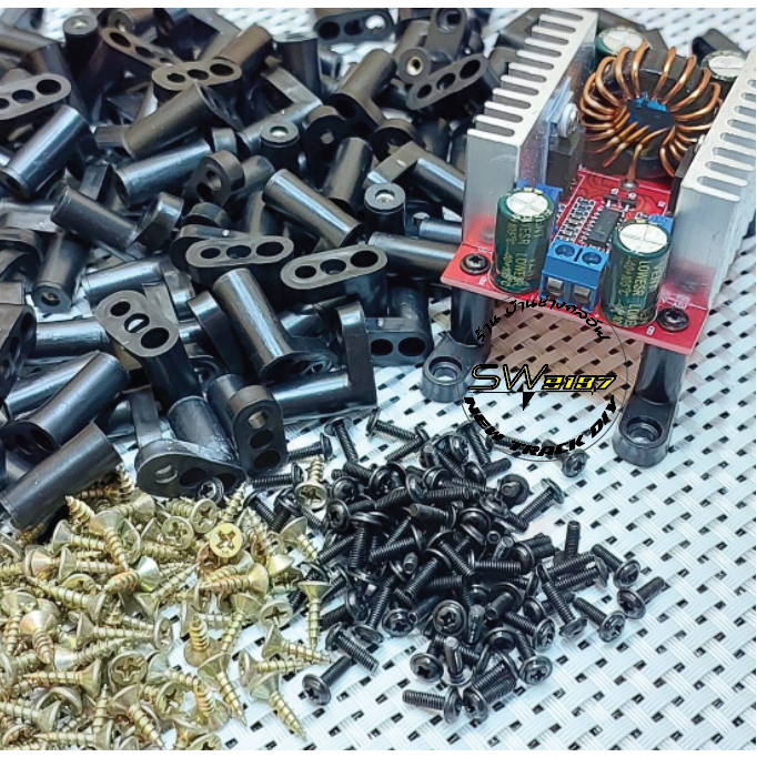 ขายึดแผ่นPCBพร้อมน็อตM2.5และM3ขายึดอุปกรณ์อิเล็กทรอนิกส์เป็นพลาสติกแข็งแรงมีน็อตยึดชิ้นงานแถมให้1ชุดมี4ตัว - รูปที่ 7