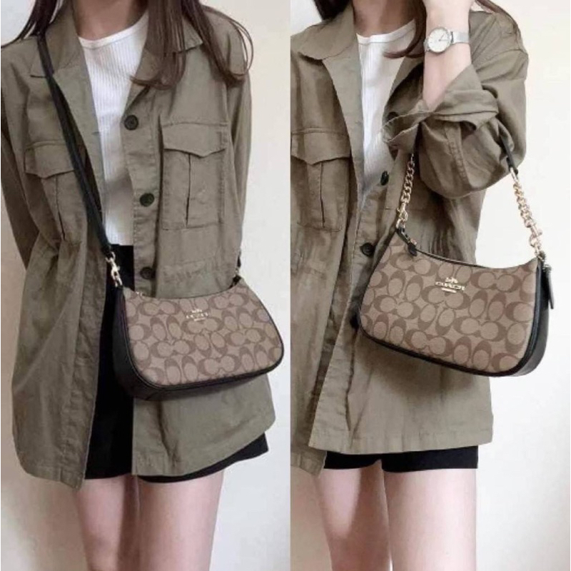 COACH CA548 Teri Shoulder Bag In Signature Canvas