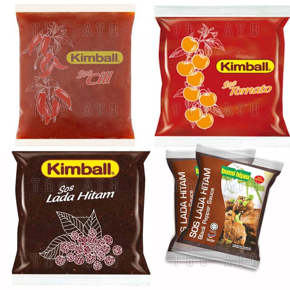 (ยกลัง)ซอสพริก,ซอสมะเขือเทศ,พริกไทยดำ kimball ถุง1กก.12ถุง
