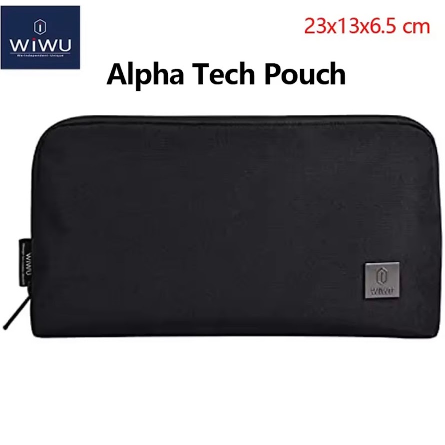 WiWU Alpha Tech Pouch กระเป๋าเก็บของกันน้ำสำหรับแบตเตอรี่สำรอง กระเป๋าใส่โทรศัพท์มือถือพกพาความจุขนาดใหญ่กล่องจัดระเบีย