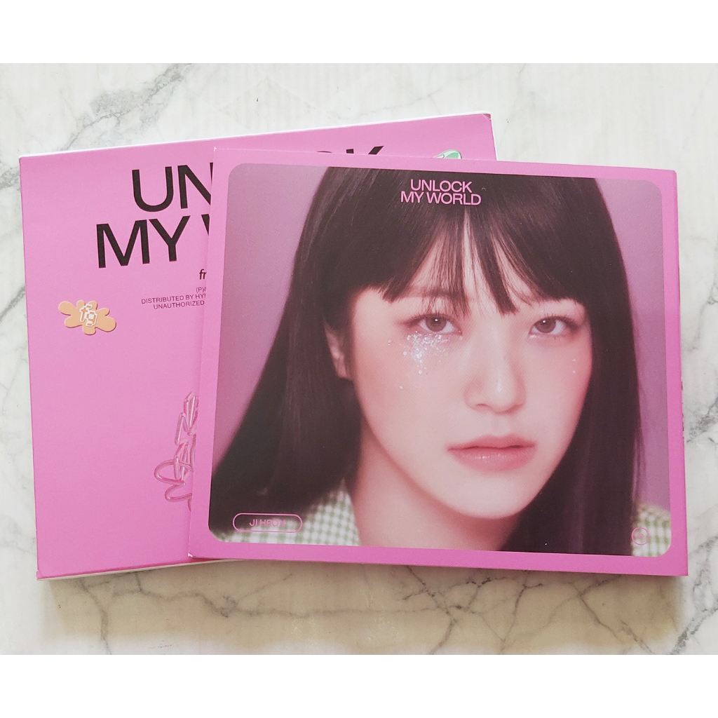 อัลบั้ม fromis_9 - UNLOCK MY WORLD Album เวอร์ Compact จีฮอน พร้อมส่ง แกะแล้ว Kpop CD Jiheon