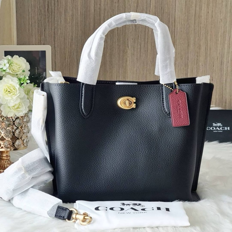 🎀 (สด-ผ่อน) กระเป๋า Shop 9.5 นิ้ว สีดำ C8869 สีเทา C9092 Willow Tote 24