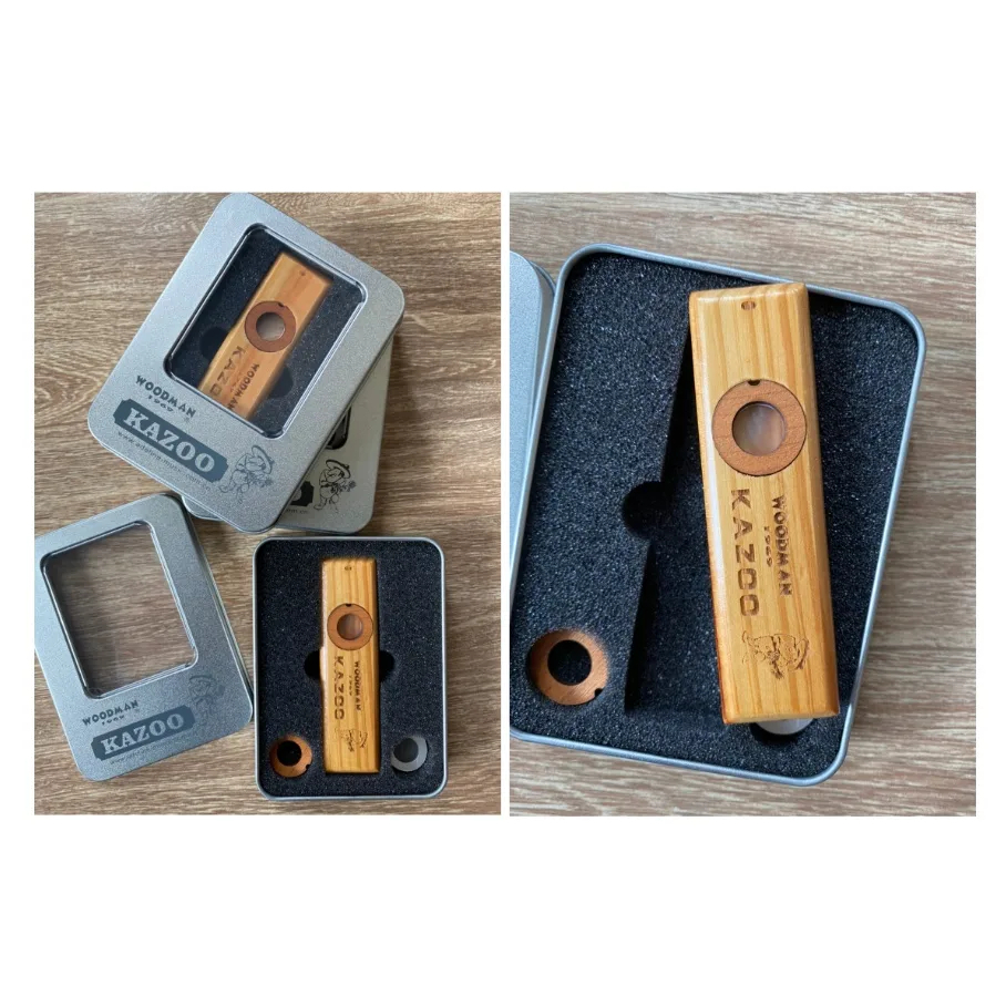 [พร้อมส่ง!] คาซู่ WOODMAN คาซูไม้ KAZOO ไม้มะฮอกกานี มีลิ้นสำหรับเปลี่ยน งานคุณภาพ พร้อมกล่องใส่สวยงาม